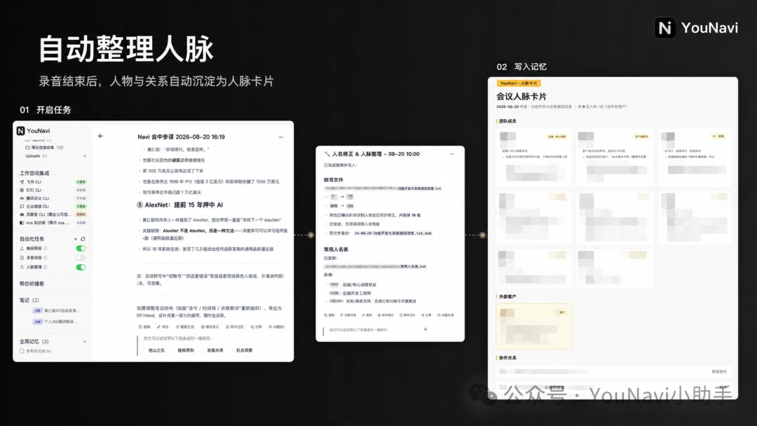 YouNavi v0.3.103 自动整理会议人脉并生成卡片